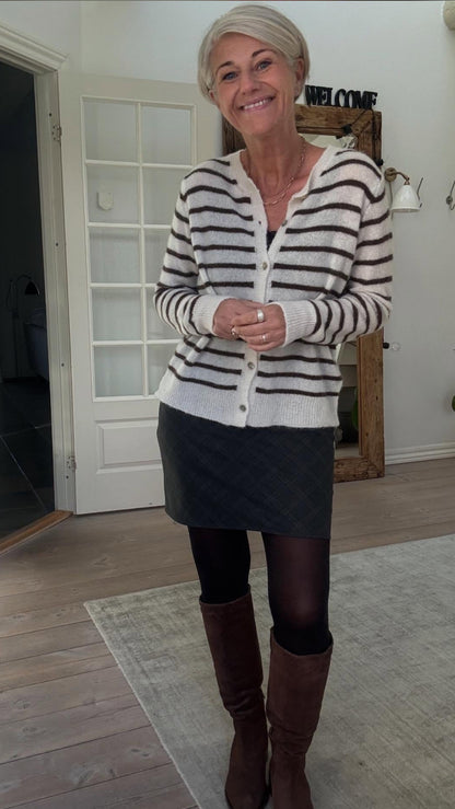 DELL STRIPED KNIT CARDIGAN BC