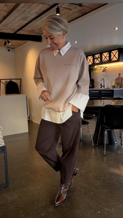 MAXI SPLIT SS LOGO SWEAT HL