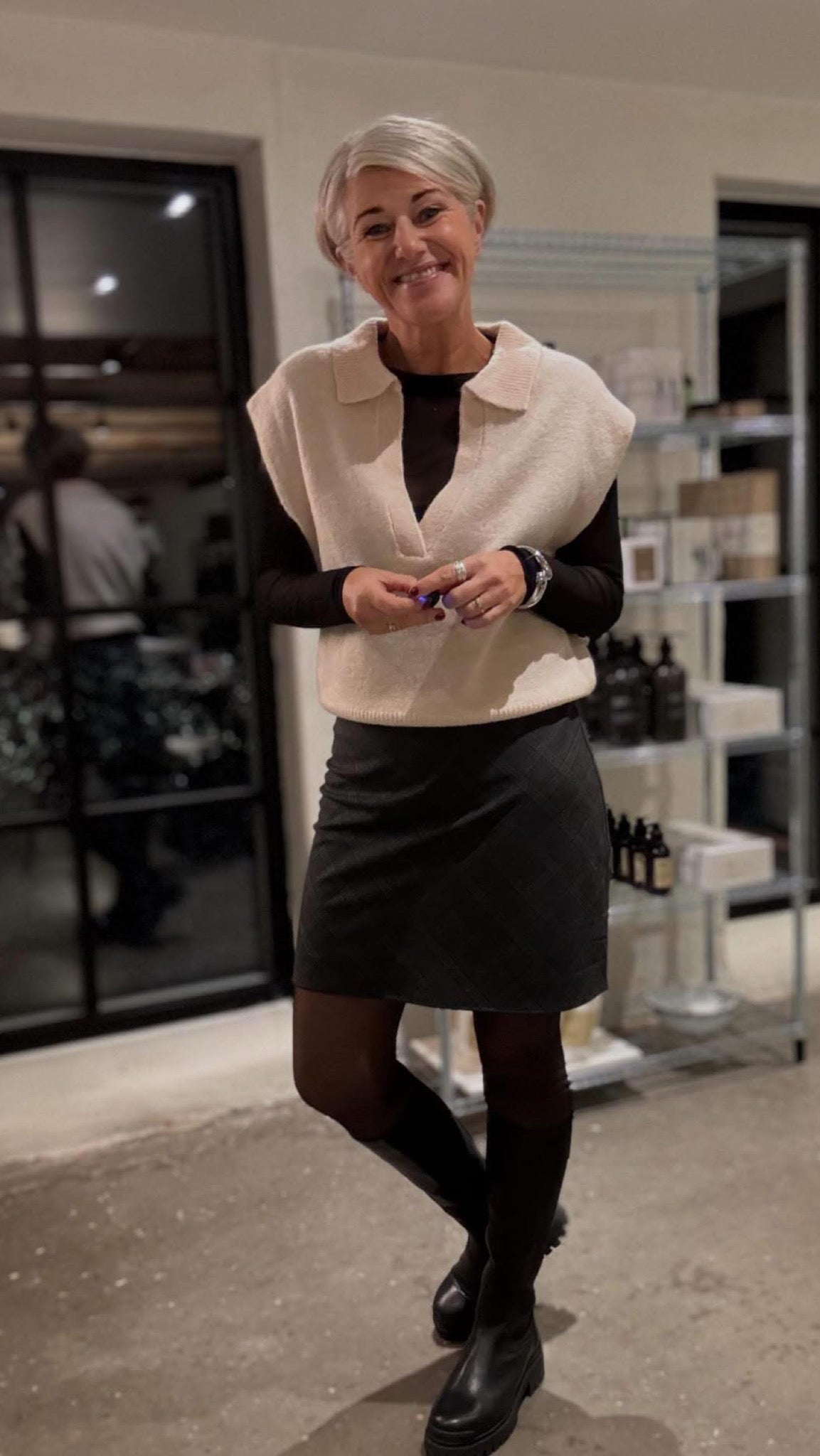 LUNNA CHECK SHORT SKIRT NN