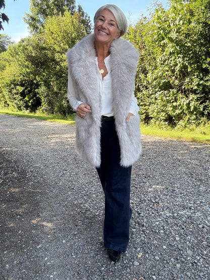 PLUSHY FAUX FUR VEST CM