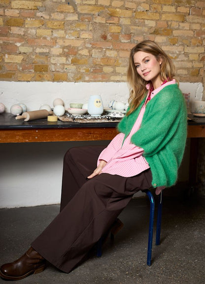 BJOERK PATENT KNIT CARDIGAN BC