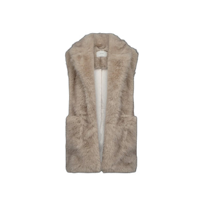 PLUSHY FAUX FUR VEST CM