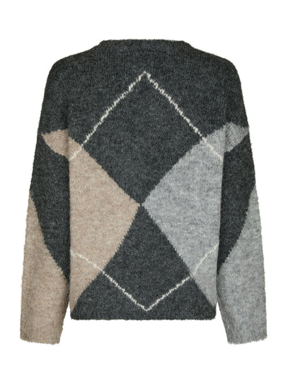 INGA CHECK FLUFF KNIT BLOUSE NN