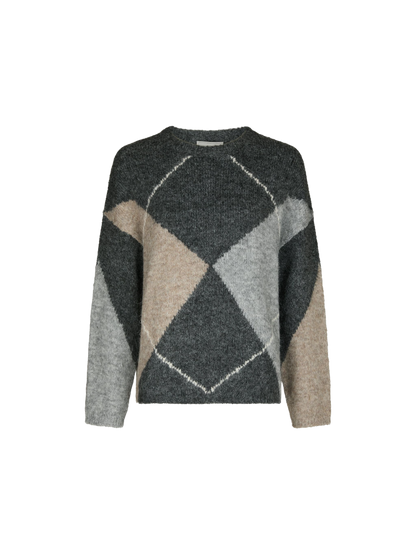 INGA CHECK FLUFF KNIT BLOUSE NN