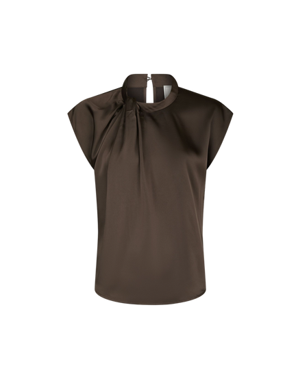 FLEUR DRAPY SATIN BLUSE NN