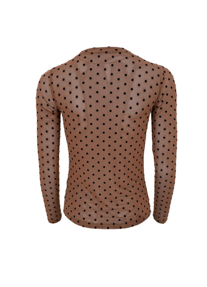 JENNIE DOTTED MESH BLUSE BC