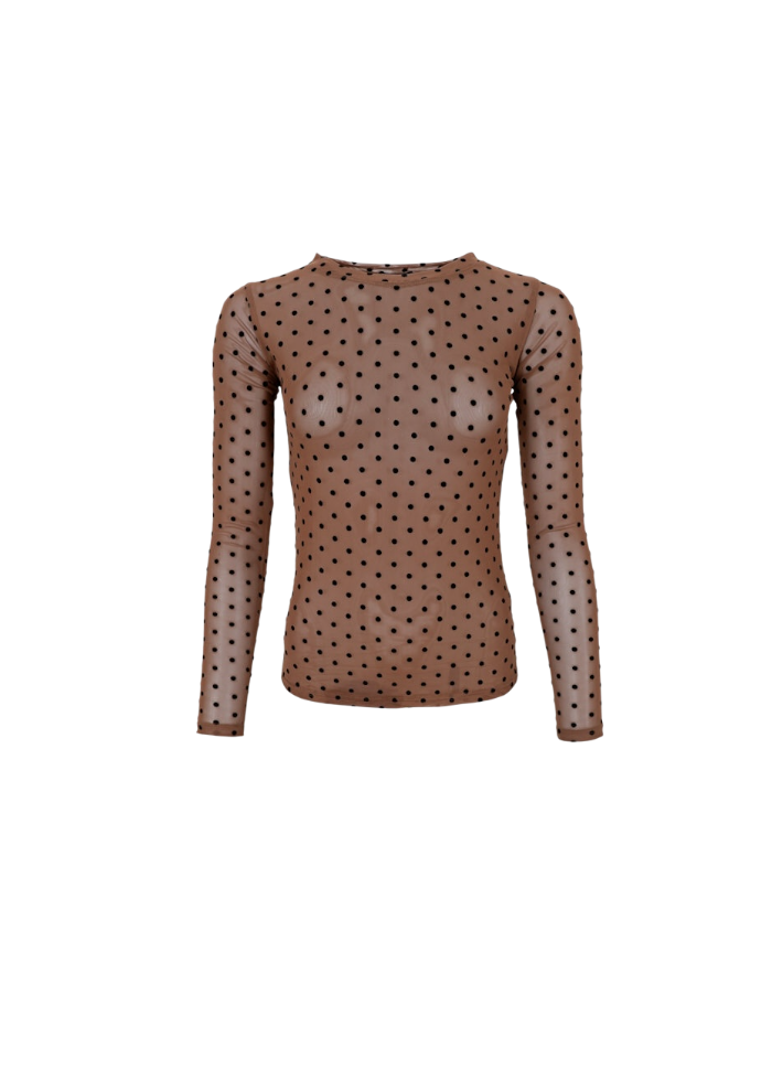 JENNIE DOTTED MESH BLUSE BC