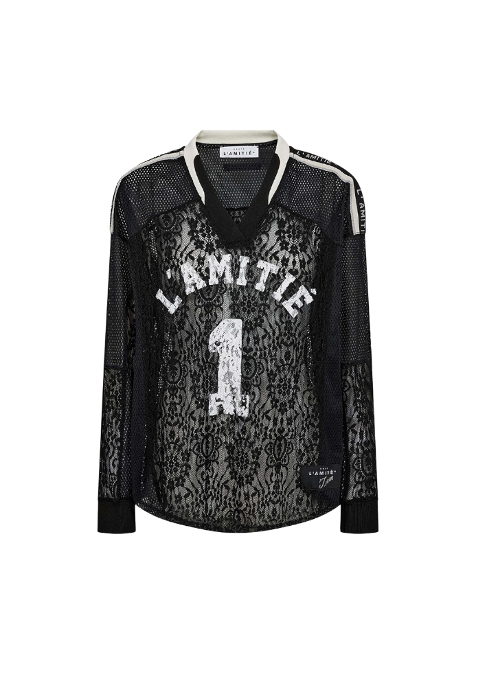 LACE FOOTBALL V-BLOUSE HL