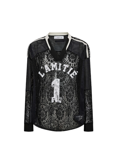 LACE FOOTBALL V-BLOUSE HL