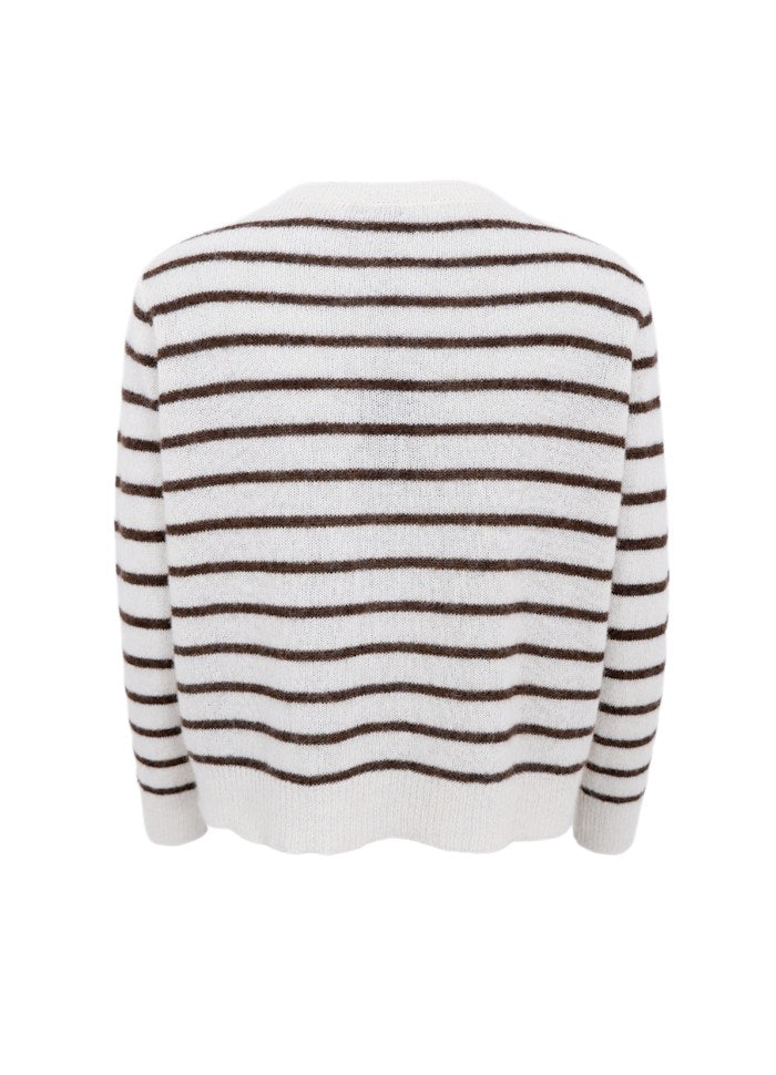 DELL STRIPED KNIT CARDIGAN BC