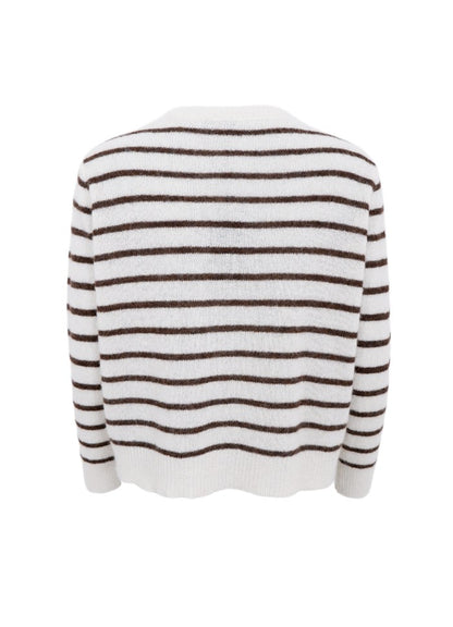 DELL STRIPED KNIT CARDIGAN BC