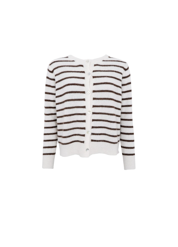 DELL STRIPED KNIT CARDIGAN BC