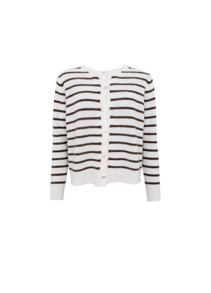 DELL STRIPED KNIT CARDIGAN BC