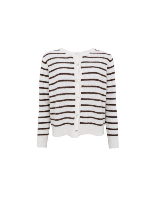 DELL STRIPED KNIT CARDIGAN BC
