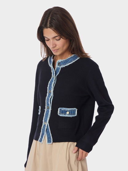 ZELMA KNIT DENIM CARDIGAN NN