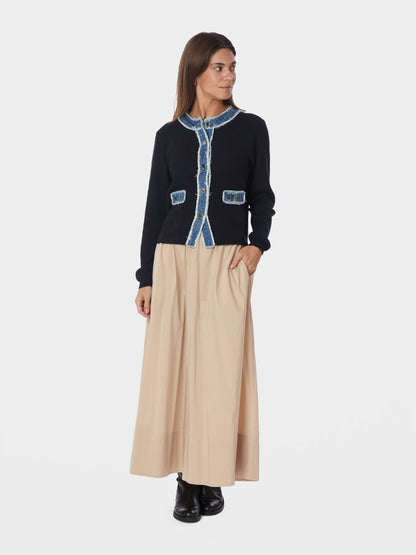 ZELMA KNIT DENIM CARDIGAN NN