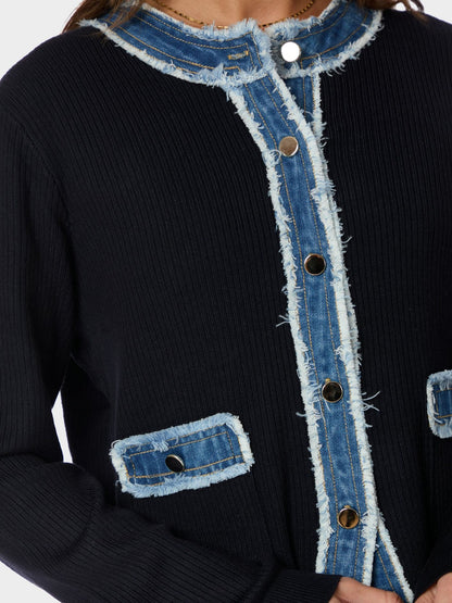 ZELMA KNIT DENIM CARDIGAN NN
