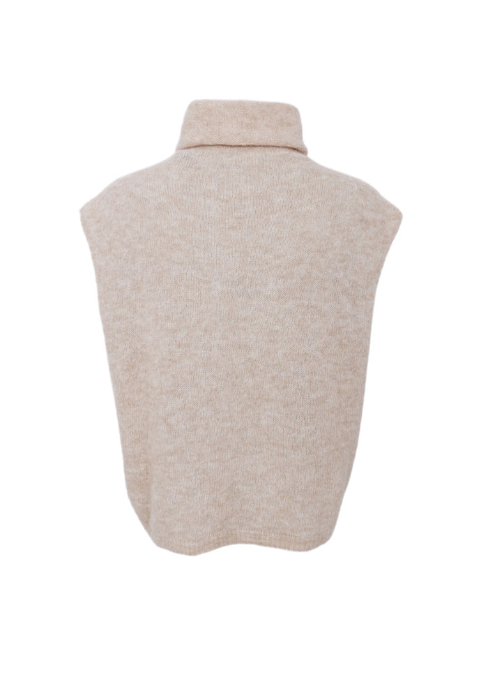 DELL ROLL NECK KNIT VEST BC