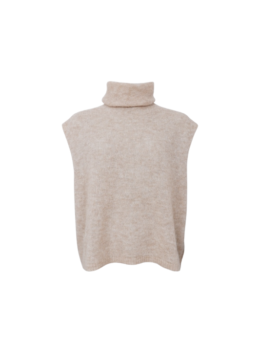DELL ROLL NECK KNIT VEST BC