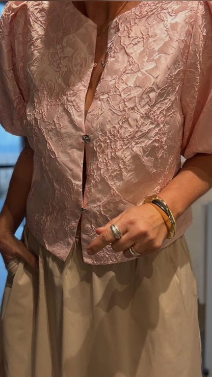 AISA SOFT BROCADE BLUSE - LifeStyle Hedensted