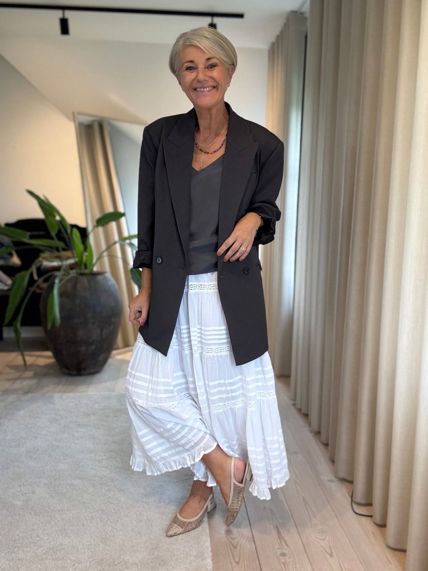 AMY OVERSIZE TRIANGLE BLAZER HL - LifeStyle Hedensted