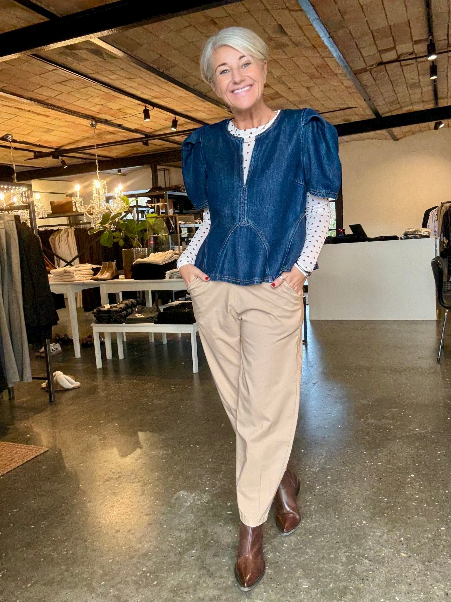 BAYNOR DENIM BLUSE MUNTHE - LifeStyle Hedensted