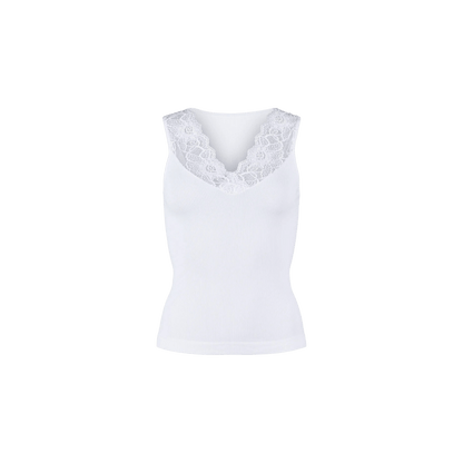 BELEN RIB V - HALS BLONDE TOP T&S - LifeStyle Hedensted