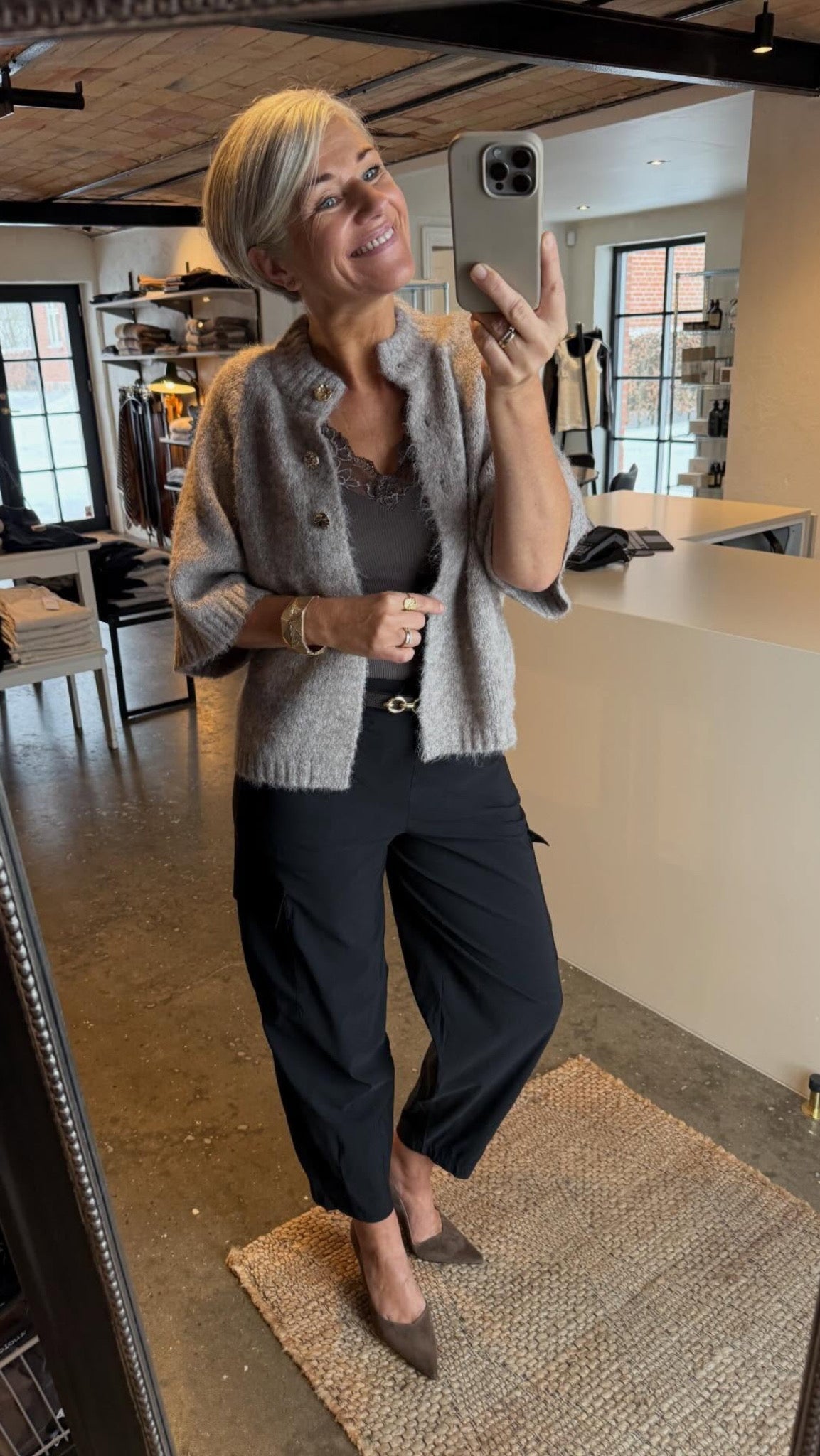 BELEN RIB V - LACE TOP SS T&S - LifeStyle Hedensted