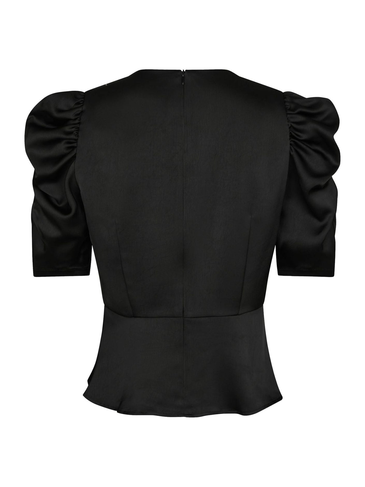 BENUA HEAVY SATEEN BLUSE SORT NN - LifeStyle Hedensted