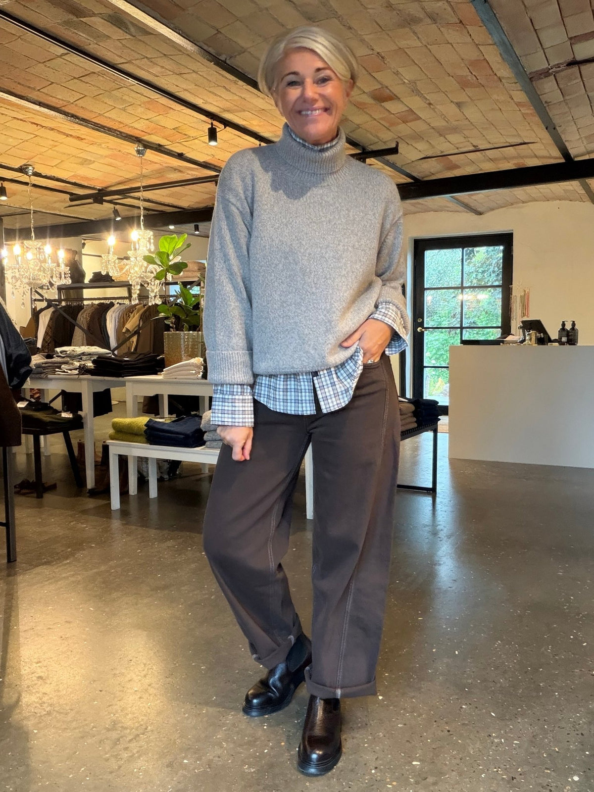 BUTTON DOWN MINI CHECK SKJORTE HL (100) - LifeStyle Hedensted