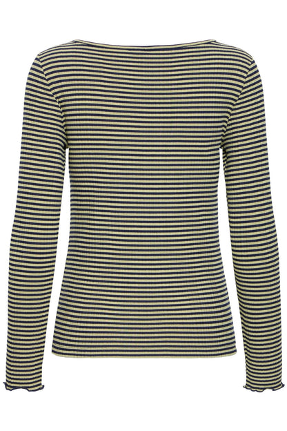 CELLA L/Æ T-SHIRT GRØN/BLÅ ICHI (160) - LifeStyle Hedensted
