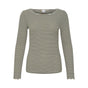 CELLA L/Æ T-SHIRT MØRKGRØN/CREME ICHI (174)