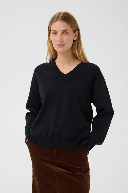 CHANTALLY STRIK PULLOVER SORT PT (325) - LifeStyle Hedensted