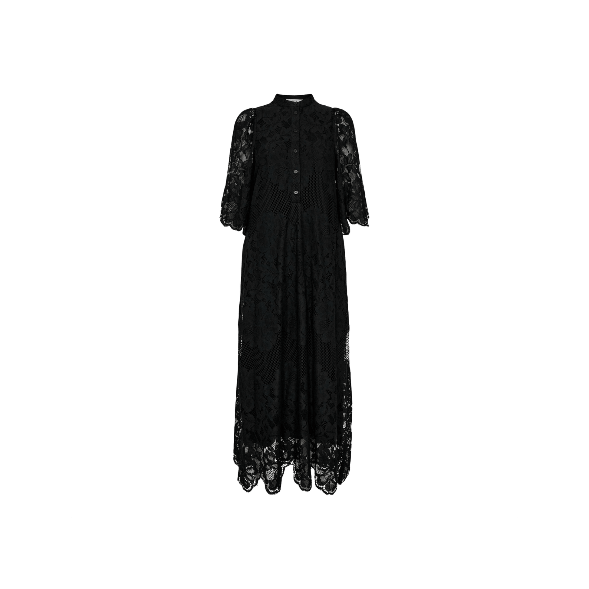 CURVEY LACE HEM PLACKET KJOLE HL - LifeStyle Hedensted