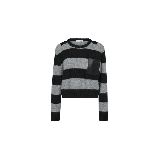 DARCIA CROP POCKET STRIKTRØJE HL - LifeStyle Hedensted