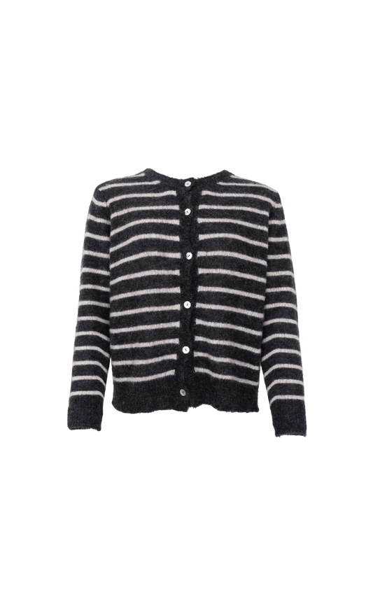 DELL STRIPED KNIT CARDIGAN BC (SALE) - LifeStyle Hedensted