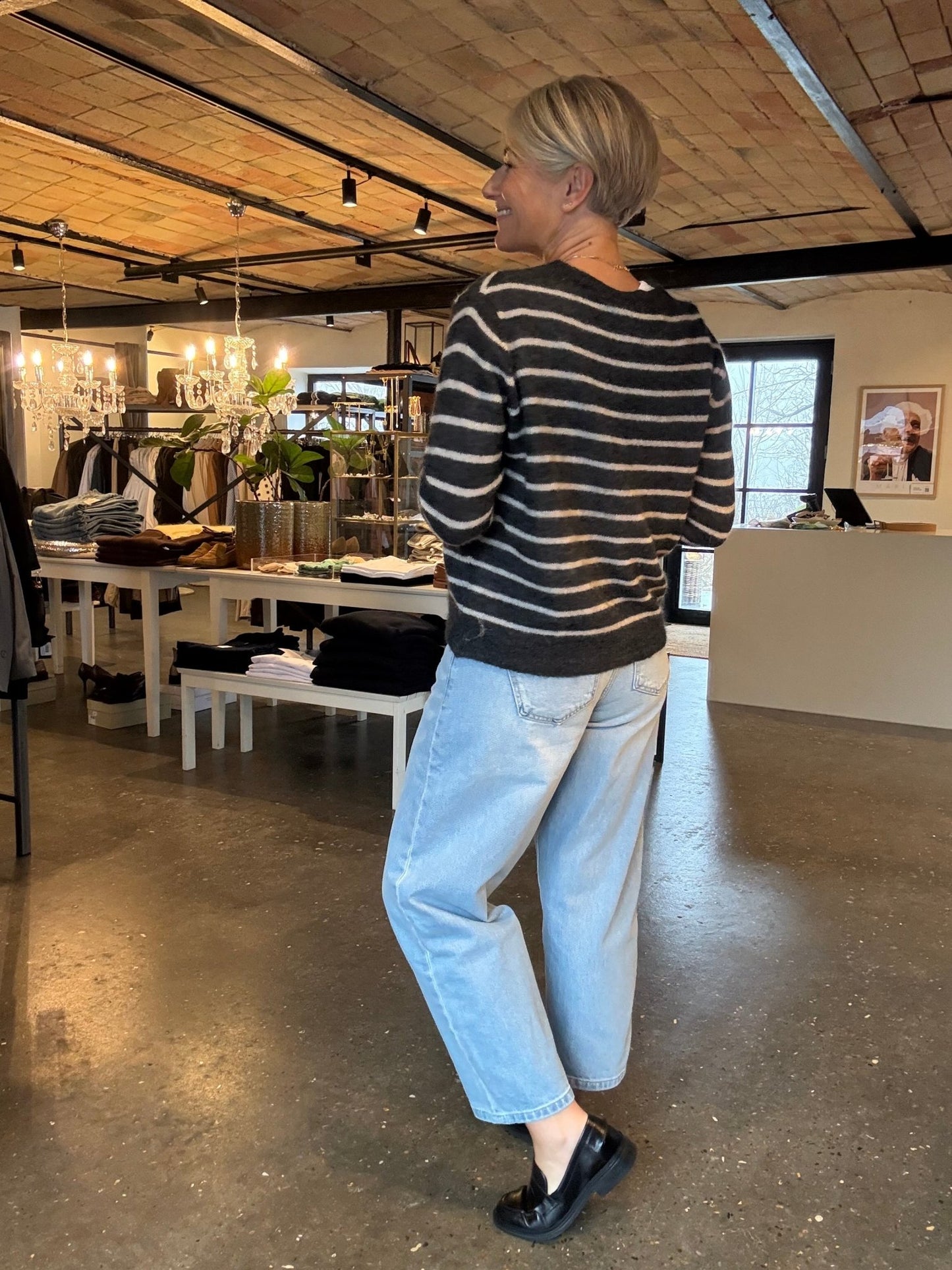 DELL STRIPED KNIT CARDIGAN BC (SALE) - LifeStyle Hedensted