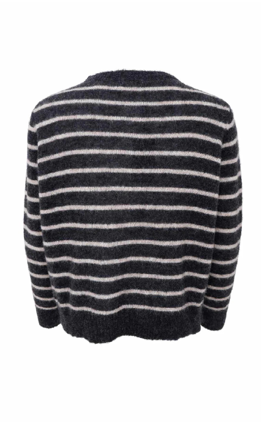 DELL STRIPED KNIT CARDIGAN BC (SALE) - LifeStyle Hedensted