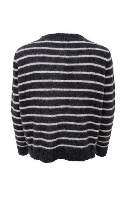 DELL STRIPED KNIT CARDIGAN BC (SALE) - LifeStyle Hedensted