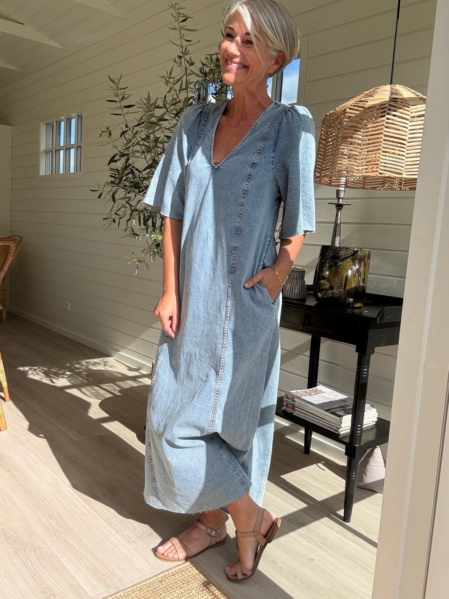 DENIM RAW HEM KJOLE HL - LifeStyle Hedensted