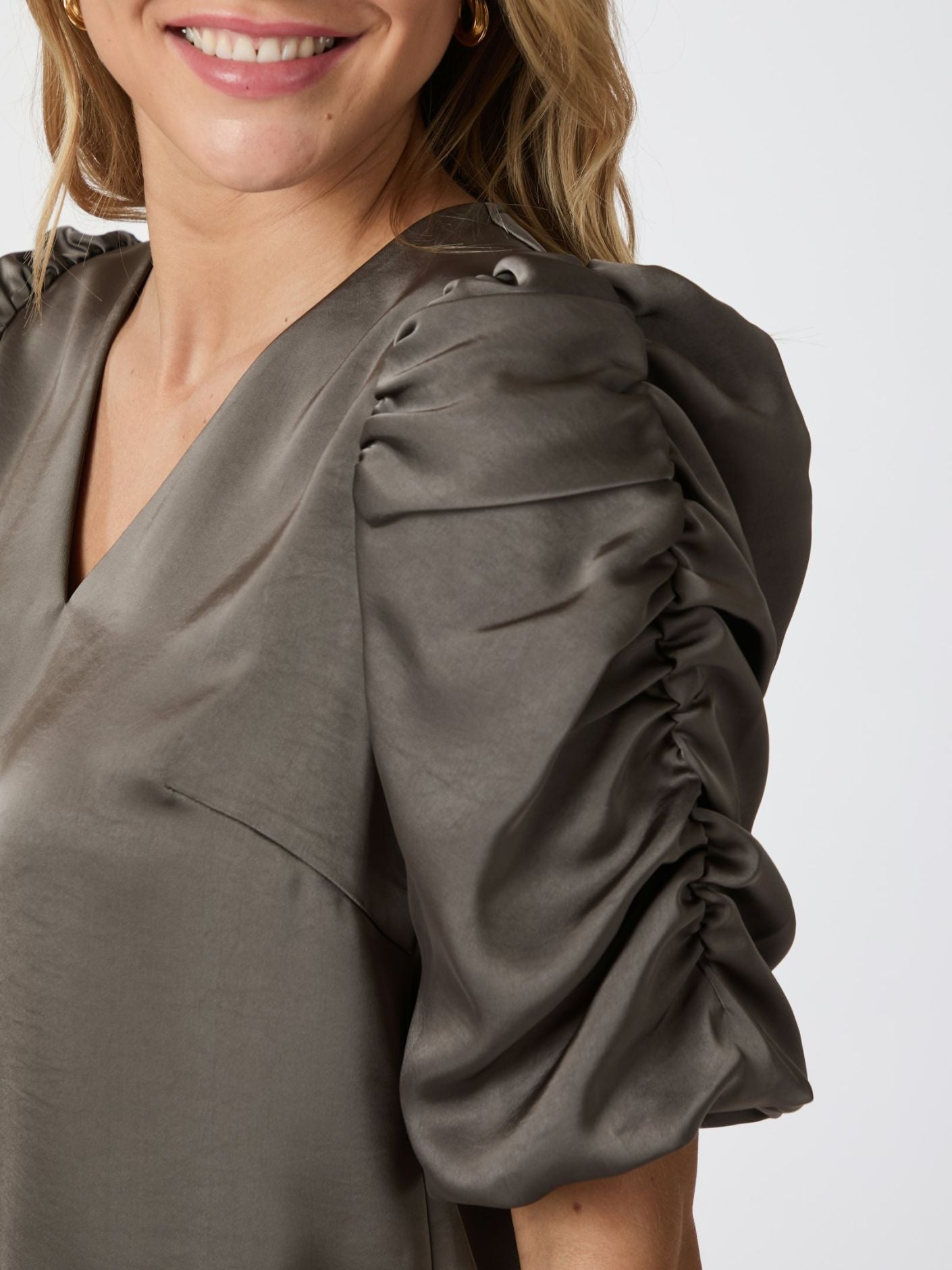 ELBA HEAVY SATIN BLUSE NN - LifeStyle Hedensted