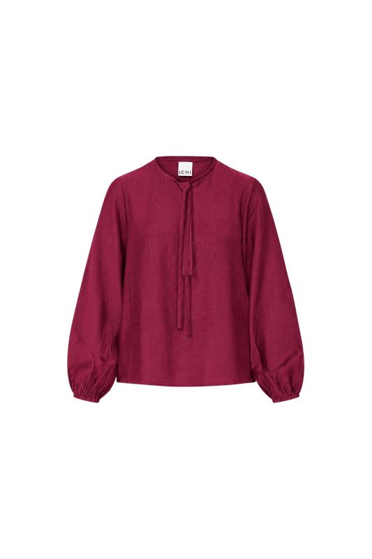 EYDIS BLUSE RØD ICHI (124) - LifeStyle Hedensted