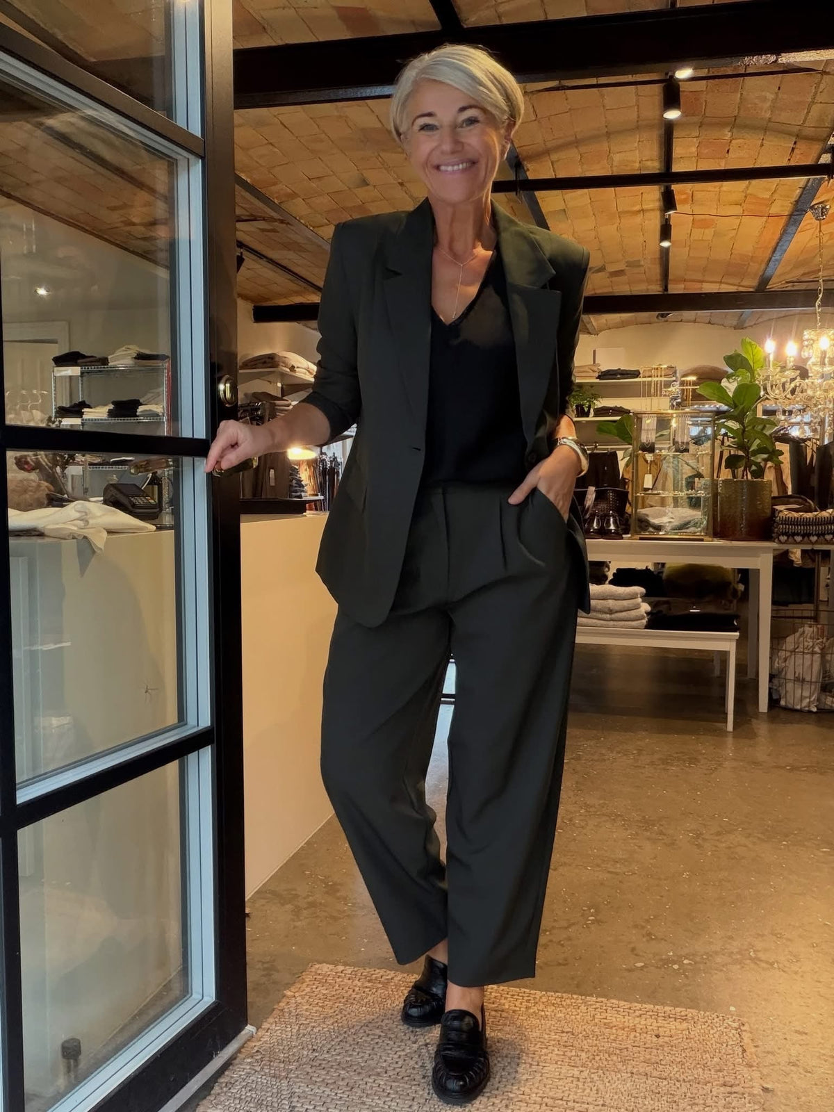 FAVA OVERSIZE BLAZER EN KNAP GRØN ICHI (S23) - LifeStyle Hedensted
