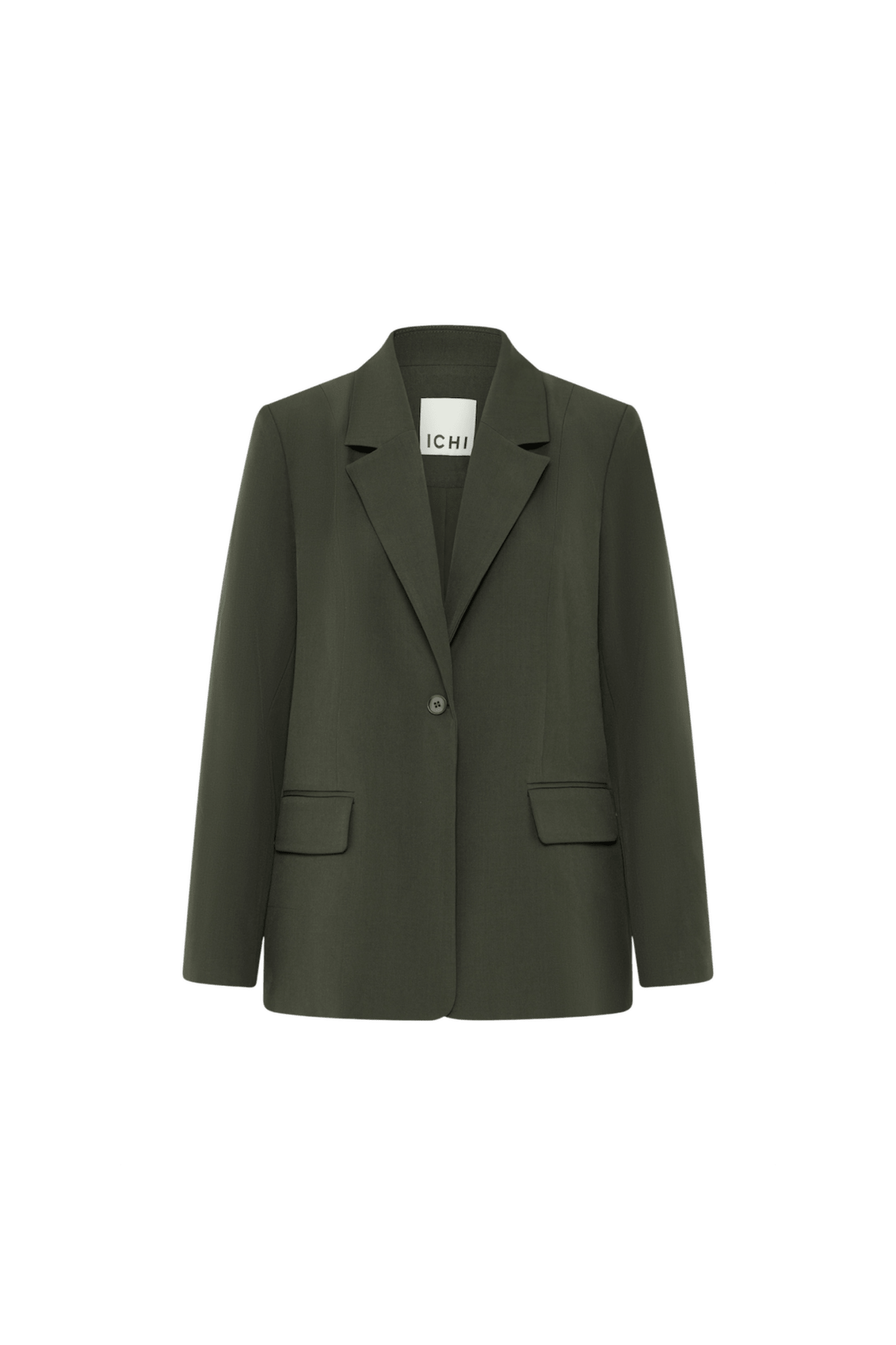 FAVA OVERSIZE BLAZER EN KNAP GRØN ICHI - LifeStyle Hedensted