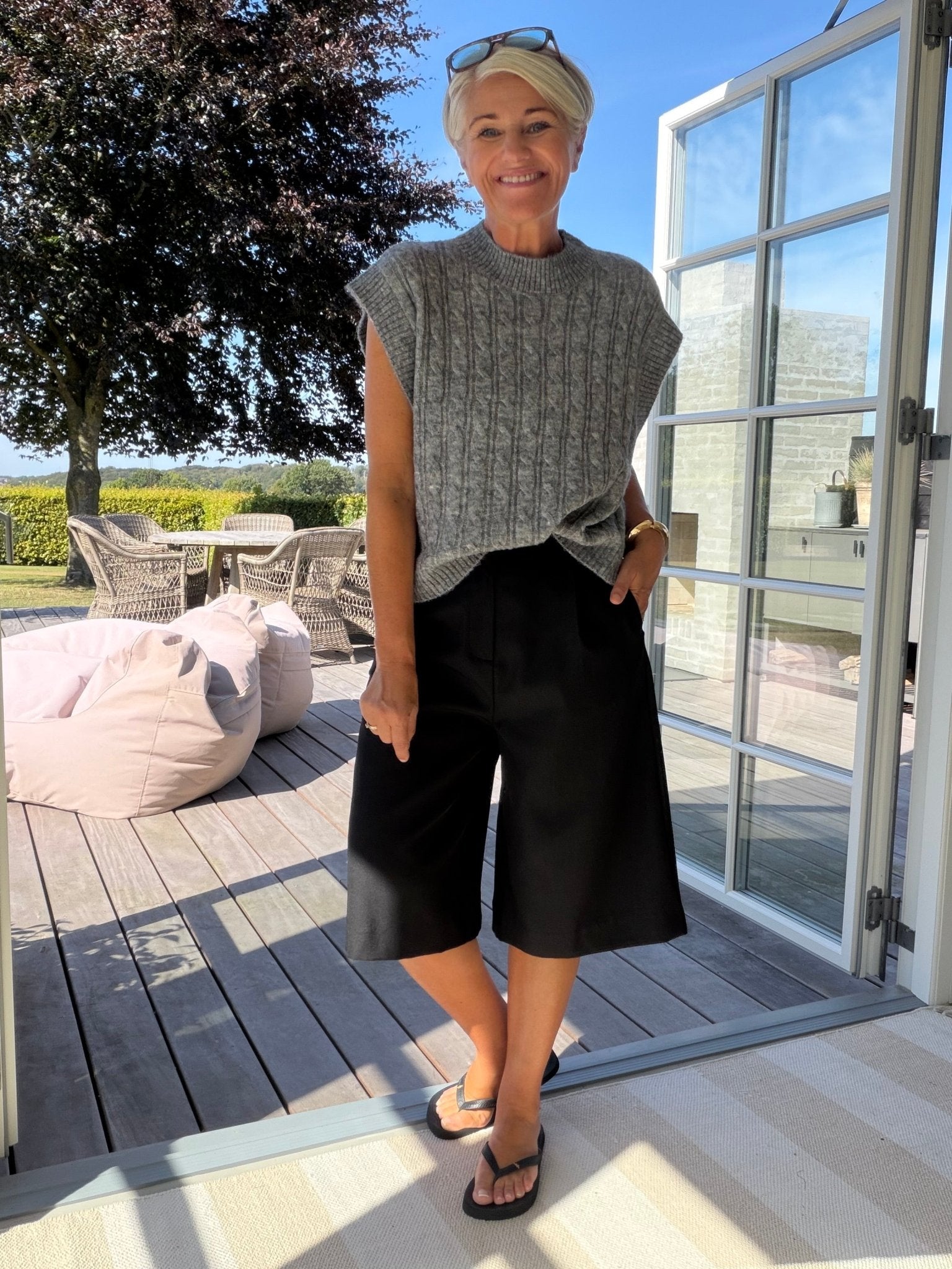 FINN STRIKVEST GRÅ LL (151) - LifeStyle Hedensted