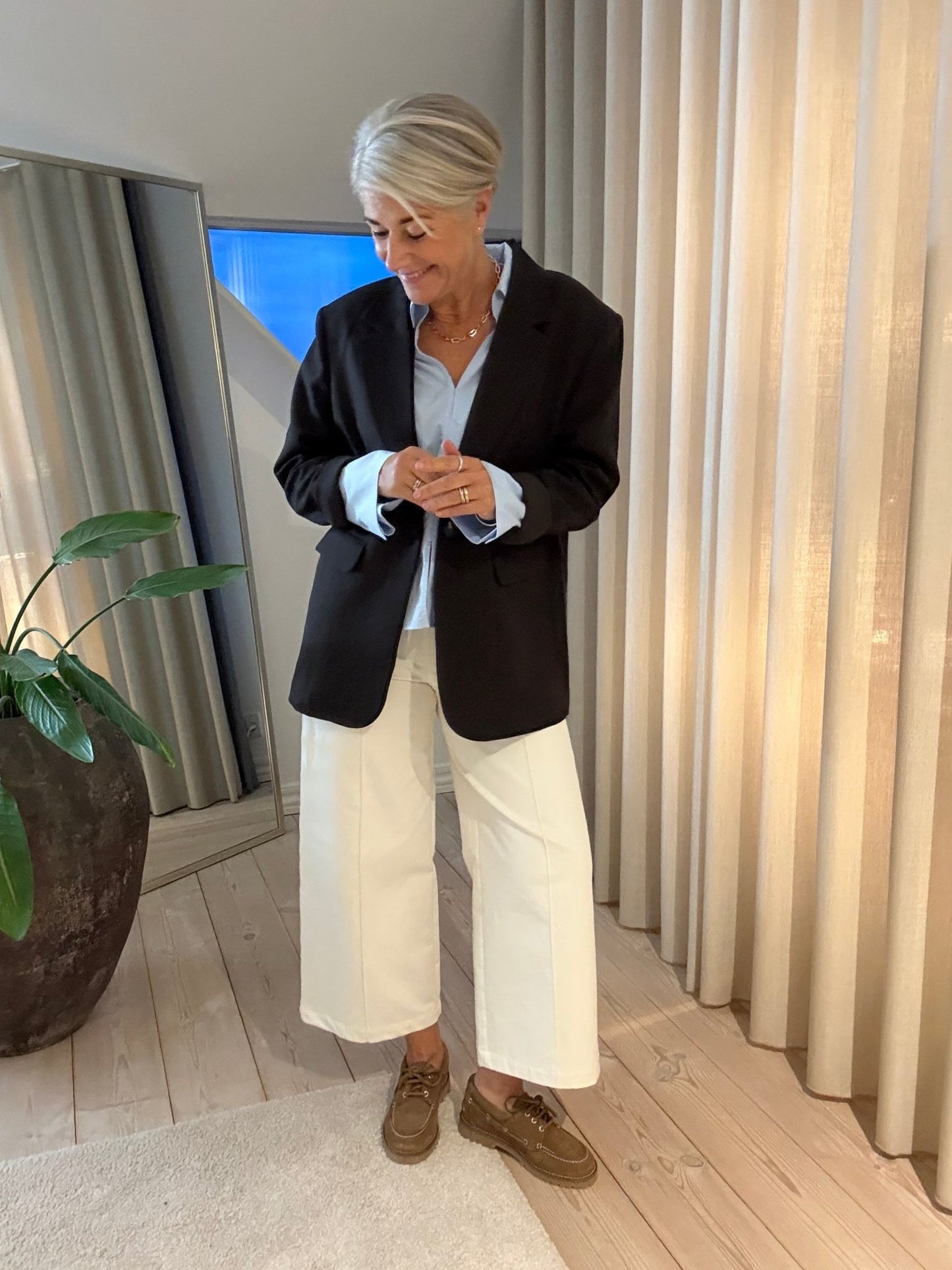 GABY PINSTRIPE BLAZER - LifeStyle Hedensted
