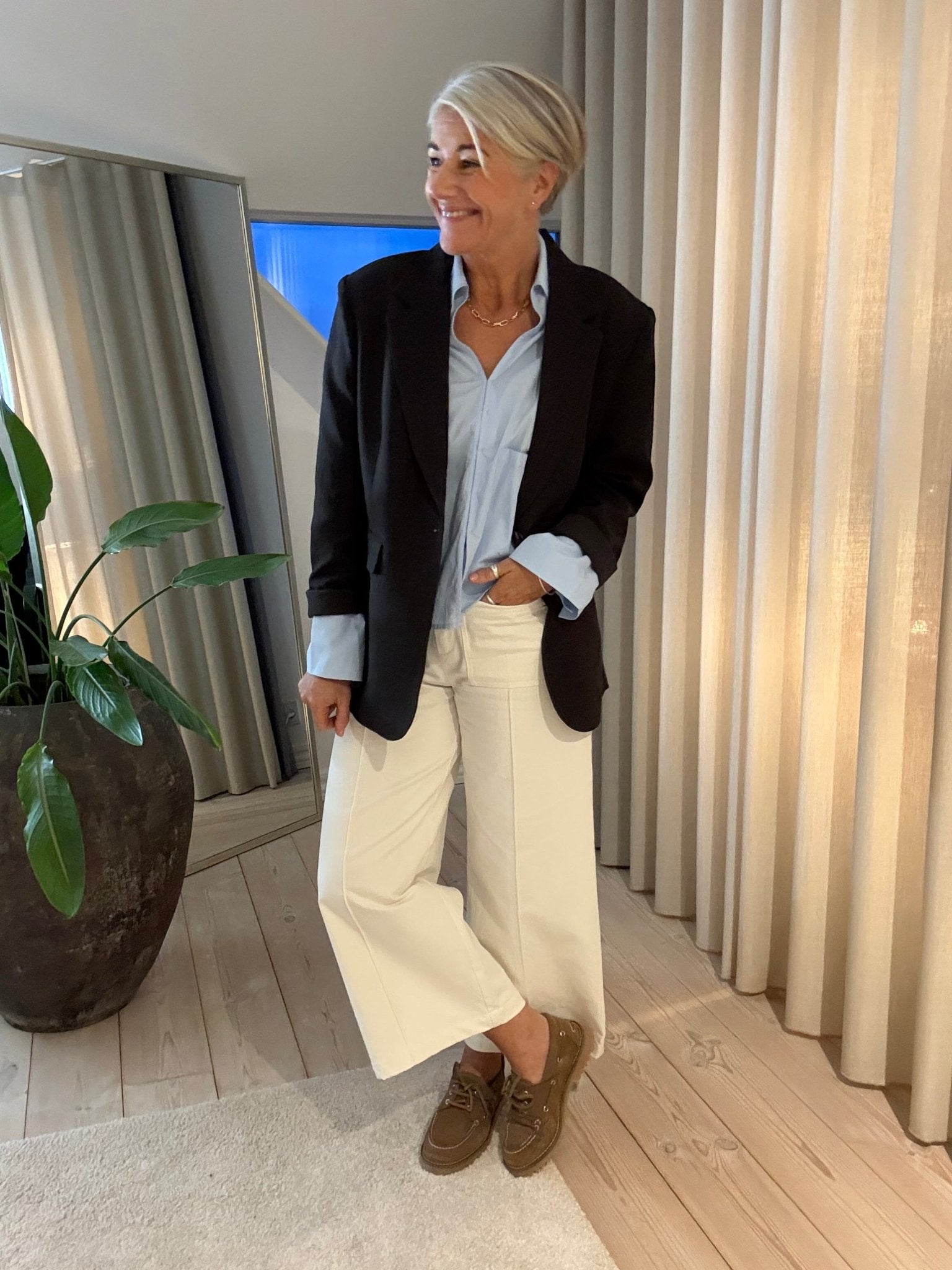 GABY PINSTRIPE BLAZER - LifeStyle Hedensted