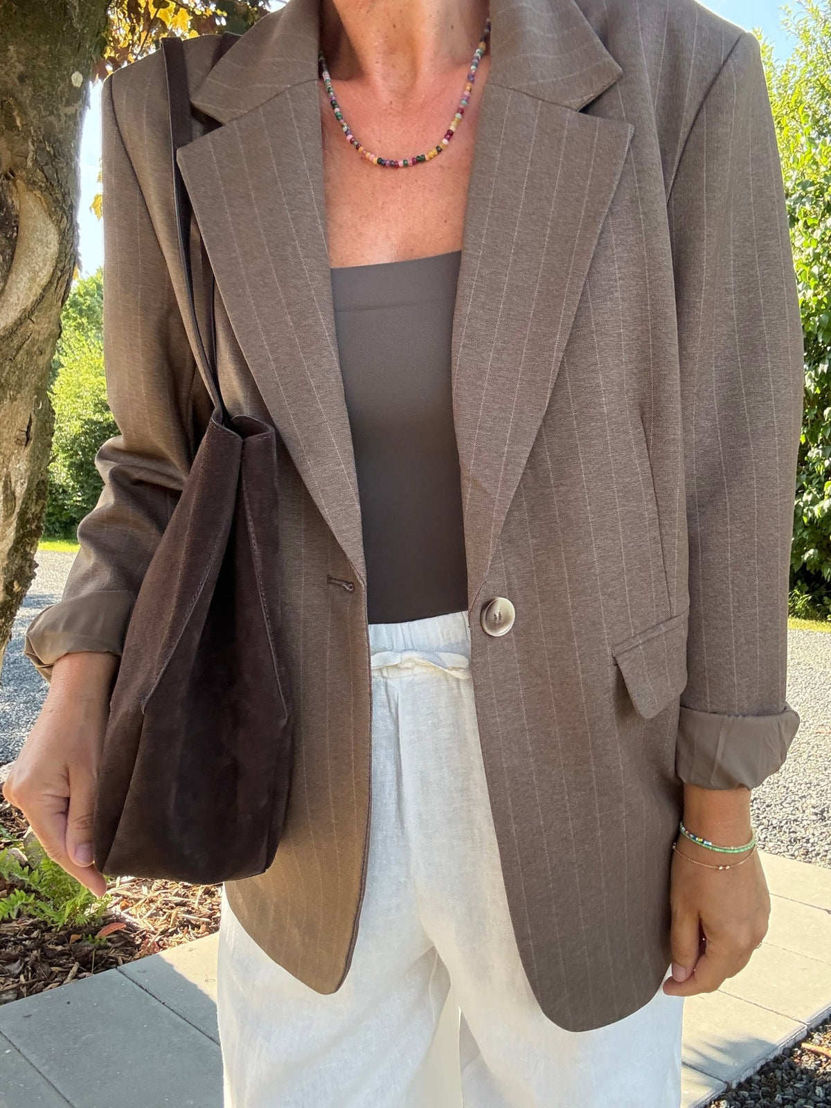 GABY PINSTRIPE BLAZER NN - LifeStyle Hedensted