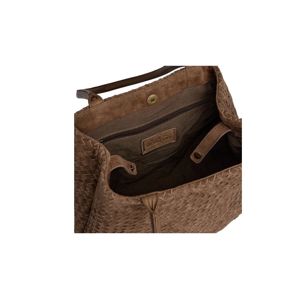 HÅNDFLETTET RUSKINDS - HÅNDTASKE/17074 - LifeStyle Hedensted