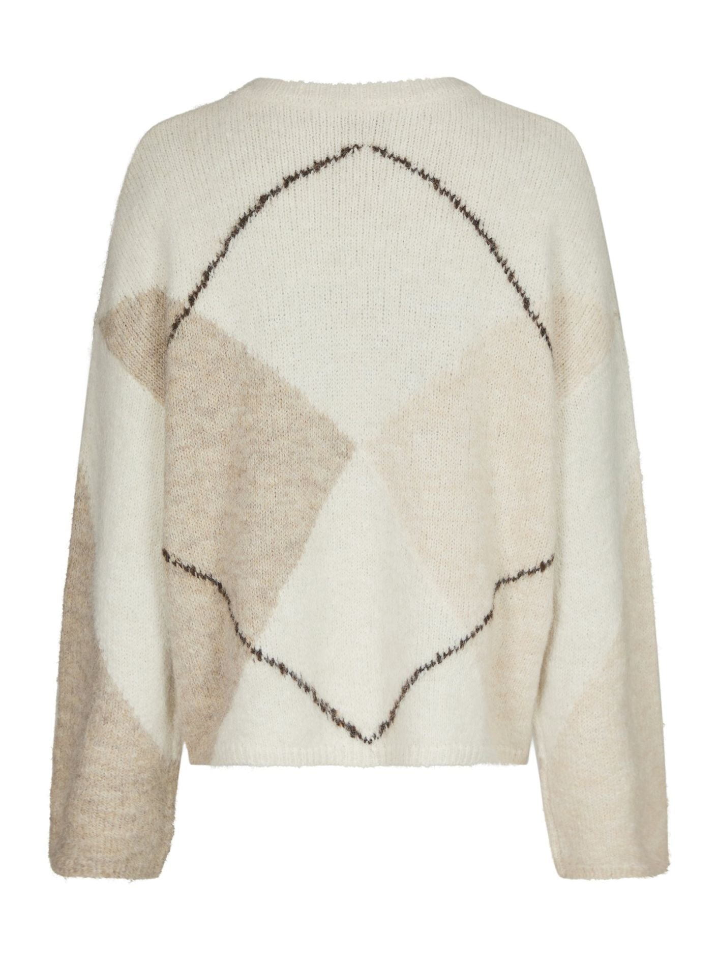 INGA CHECK FLUFF KNIT BLOUSE NN - LifeStyle Hedensted